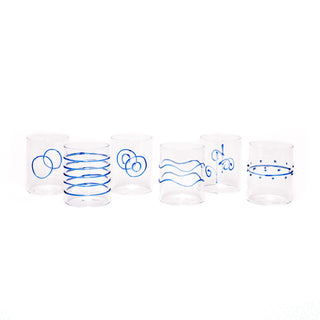 Blue Water Glasses - Set of 6